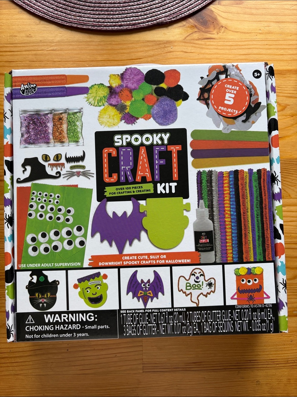 Anker Spooky Craft Kit - Purple, Green, Orange, Black, Yellow